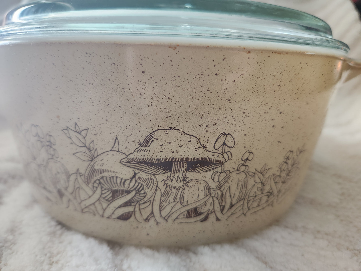 Pyrex Forest Fancies Mushroom Bowl with Glass Lid